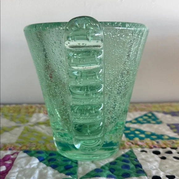 STUNNING French Art Deco Green Glass Vase by Daum (Nancy), 1930s, THICK HEAVY - Picture 5 of 8